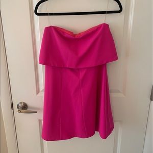 Karlie Hot Pink Strapless Mini Dress